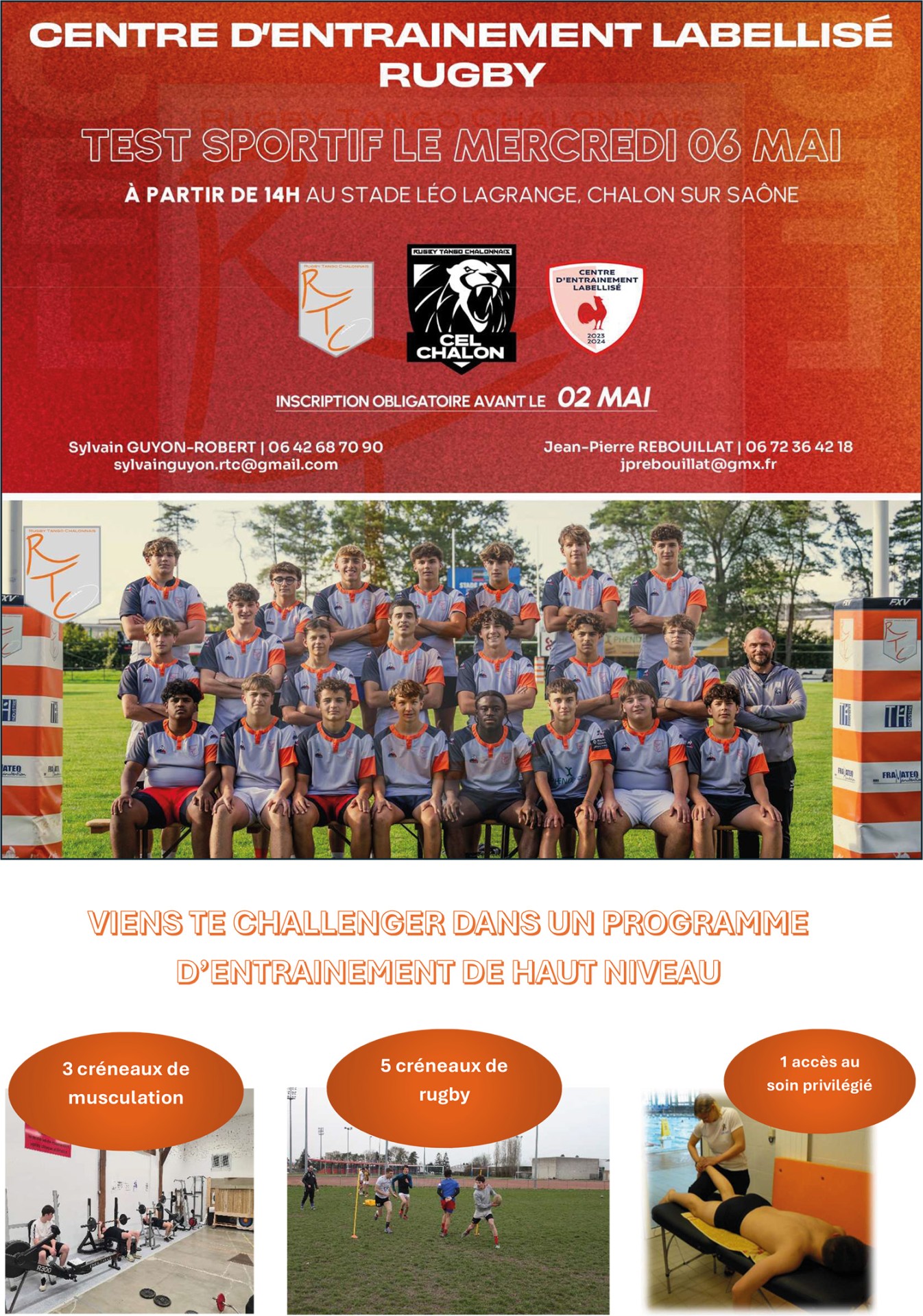 TEST SPORTIF CENTRE D'ENTRAINEMENT LABELLISÉ RUGBY