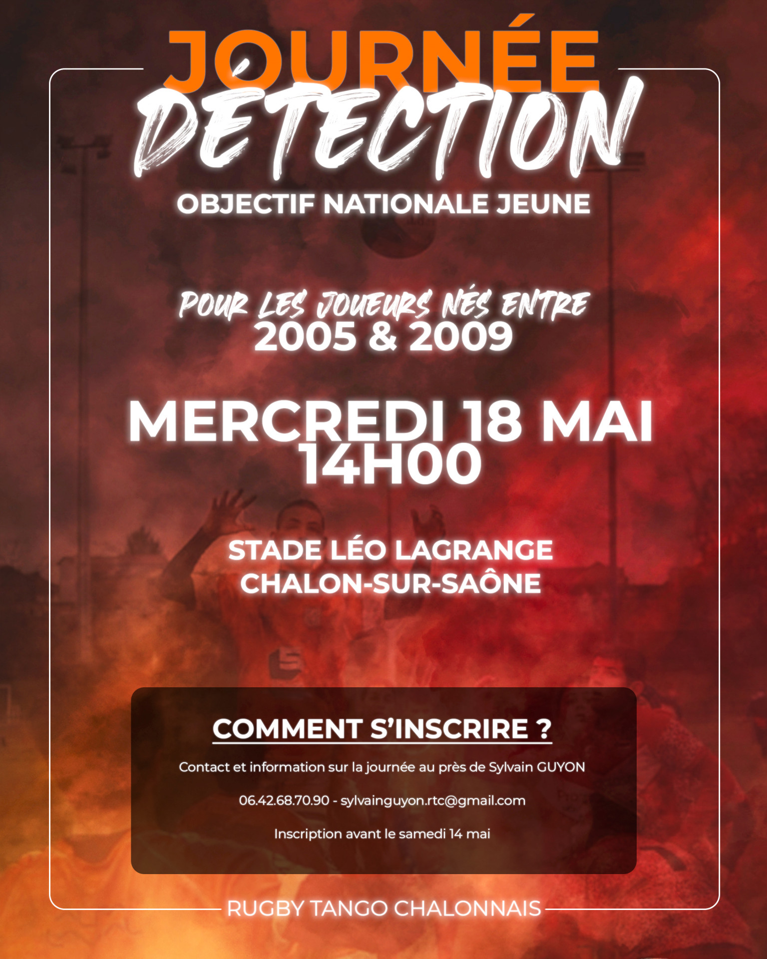 JOURNÉE DE DÉTECTION MERCREDI 18 MAI À 14H